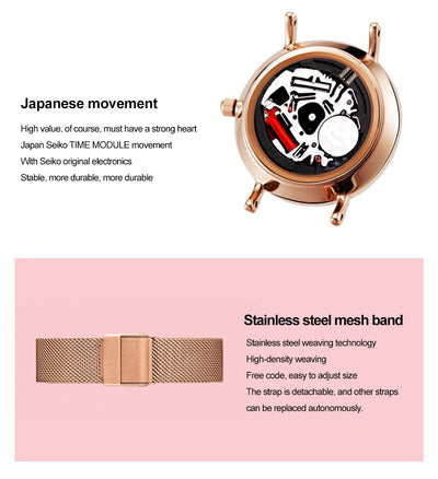 Reloj de Cuarzo Impermeable para Mujer con Diseño Estrellado Minimalista - Image 33