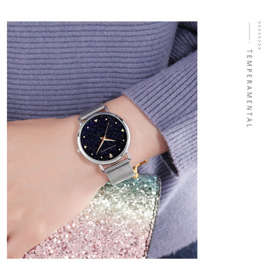 Reloj de Cuarzo Impermeable para Mujer con Diseño Estrellado Minimalista - Image 34