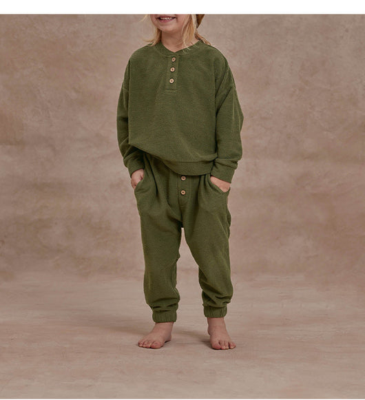 Conjunto de Pijama Infantil en Tela de Toalla - Comodidad Simplista para el Hogar - Image 24