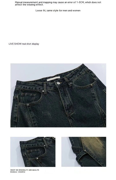 Jeans Vintage Desgastado Estilo High Street para Hombre - Image 8