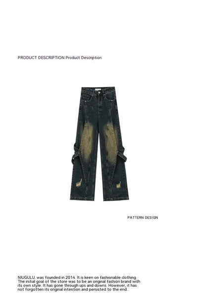 Jeans Vintage Desgastado Estilo High Street para Hombre - Image 9