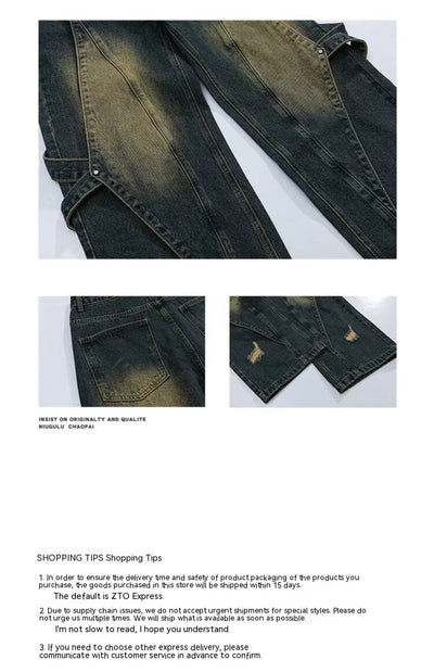 Jeans Vintage Desgastado Estilo High Street para Hombre - Image 10