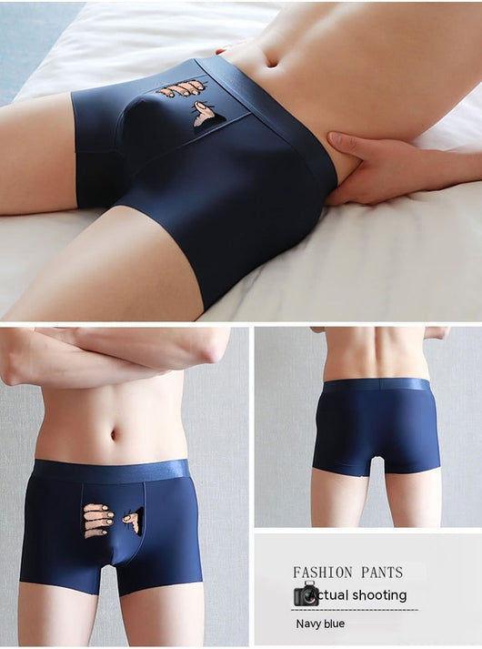 Bóxers para Hombre de Seda de Hielo para Verano - Estilo Simple y Creativo - Image 35