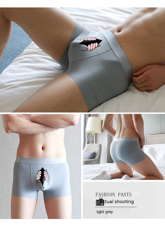 Bóxers para Hombre de Seda de Hielo para Verano - Estilo Simple y Creativo - Image 36