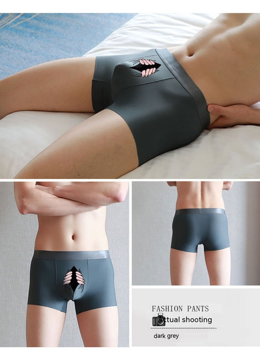 Bóxers para Hombre de Seda de Hielo para Verano - Estilo Simple y Creativo - Image 37