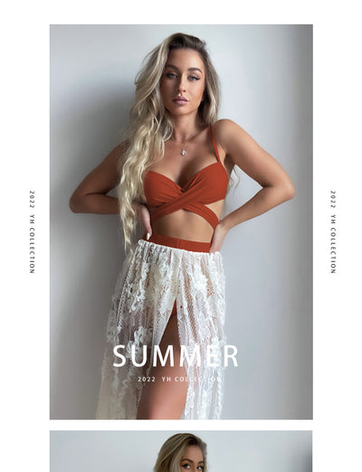Bikini Dividido Backless con Push Up Sexy - Image 21