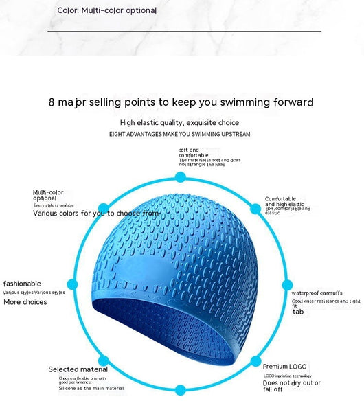 Gorro de Natación Silicona Gota de Agua - Image 31