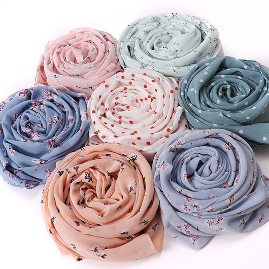 Pañuelo Estampado Chifón Malayo Indonesio para Mujer - Image 84