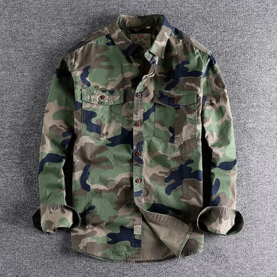 Camisa Overol Camuflado Lavado Americano Manga Larga - Image 7
