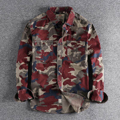 Camisa Overol Camuflado Lavado Americano Manga Larga - Image 11