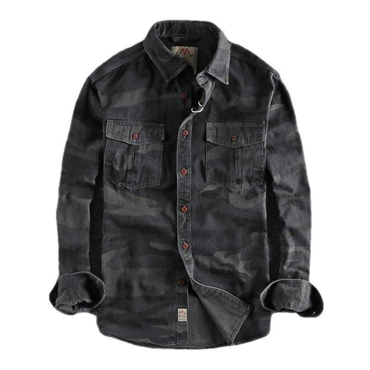 Camisa Overol Camuflado Lavado Americano Manga Larga - Image 13