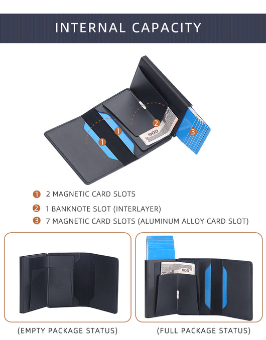 Billetera Protectora de Cuero Crazy Horse Anti-RFID para Hombre - Image 33