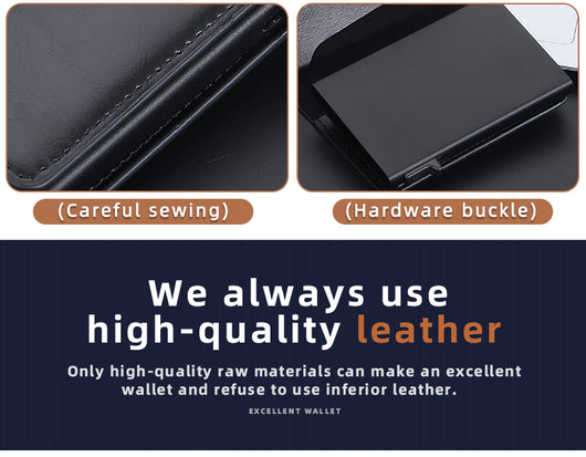 Billetera Protectora de Cuero Crazy Horse Anti-RFID para Hombre - Image 41