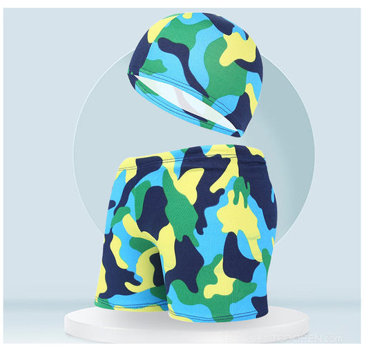 Traje de Baño Infantil con Gorro de Natación para Vacaciones en Playa - Image 23