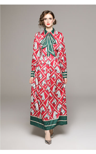 Vestido Camisero Plisado con Estampado Floral Vintage y Cinturón - Image 35