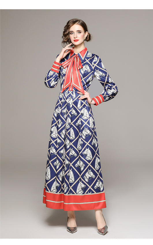 Vestido Camisero Plisado con Estampado Floral Vintage y Cinturón - Image 39
