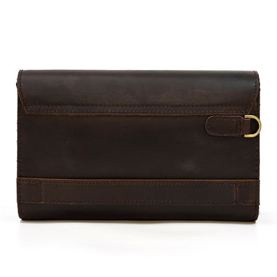 Billetera Multifuncional de Cuero Crazy Horse Estilo Retro para Hombre - Image 11