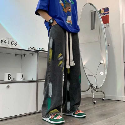 Pantalones Rectos Anchos Hip Hop Personalizados de Moda Urbana - Image 9