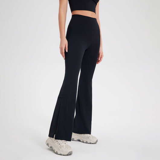 Pantalones Acampanados Deportivos Levanta Cadera Cintura Alta Melocotón - Image 15