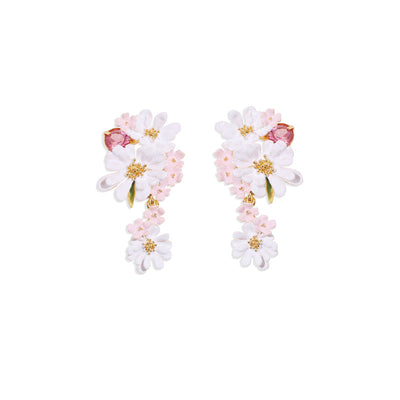 Aretes de Oro Zirconia con Flor de Encaje Verbena - Image 17