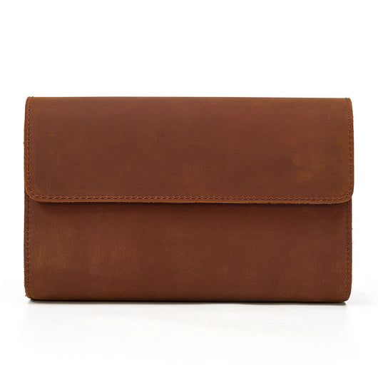 Billetera Multifuncional de Cuero Crazy Horse Estilo Retro para Hombre - Image 14