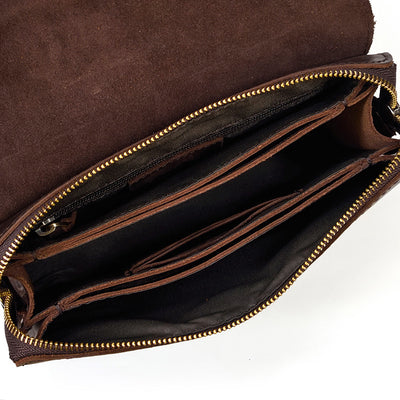 Billetera Multifuncional de Cuero Crazy Horse Estilo Retro para Hombre - Image 15