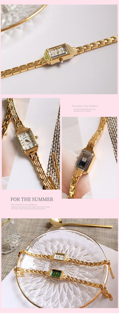 Reloj Cuadrado Dorado 18K para Mujer - Diseño Trendy y Elegante - Image 13