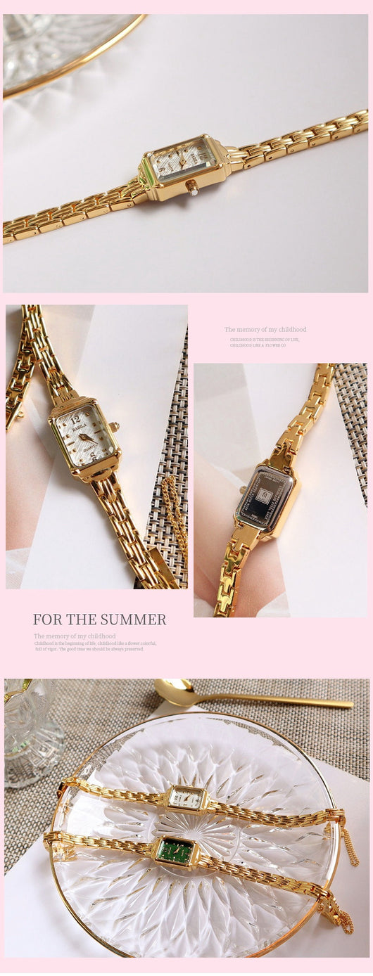 Reloj Cuadrado Dorado 18K para Mujer - Diseño Trendy y Elegante - Image 13