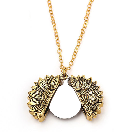 Collar Personalizado Girasol con Grabado de Nombre y Fecha - Image 16