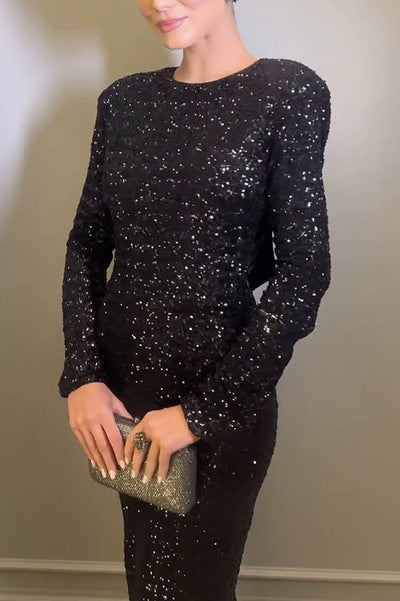 Vestido de Noche Backless con Lentejuelas para Mujer - Colección Otoño Invierno - Image 18