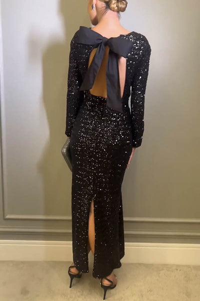 Vestido de Noche Backless con Lentejuelas para Mujer - Colección Otoño Invierno - Image 19