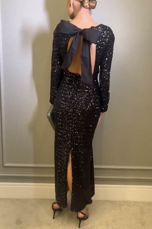 Vestido de Noche Backless con Lentejuelas para Mujer - Colección Otoño Invierno - Image 19