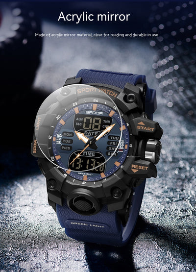 Reloj Despertador Multifuncional con Luz Verde y Sensor Fotoeléctrico - Resistente al Agua y Golpes - Image 29