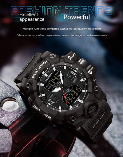 Reloj Despertador Multifuncional con Luz Verde y Sensor Fotoeléctrico - Resistente al Agua y Golpes - Image 33