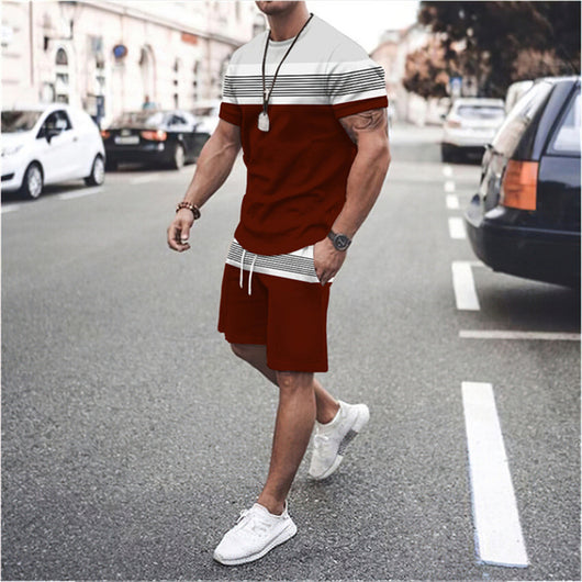 Playera Deportiva de Rayas para Hombre - Cuello Redondo Verano - Image 28