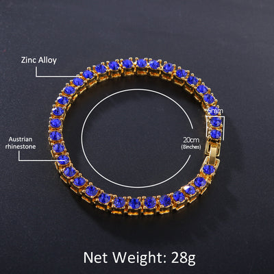 Pulsera Hip Hop Diamante Iced Out Cadena Tenis Zirconia Brillante - Image 8