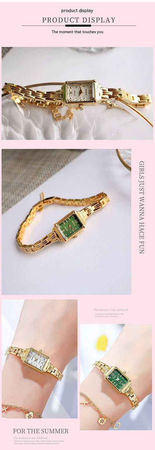 Reloj Cuadrado Dorado 18K para Mujer - Diseño Trendy y Elegante - Image 14