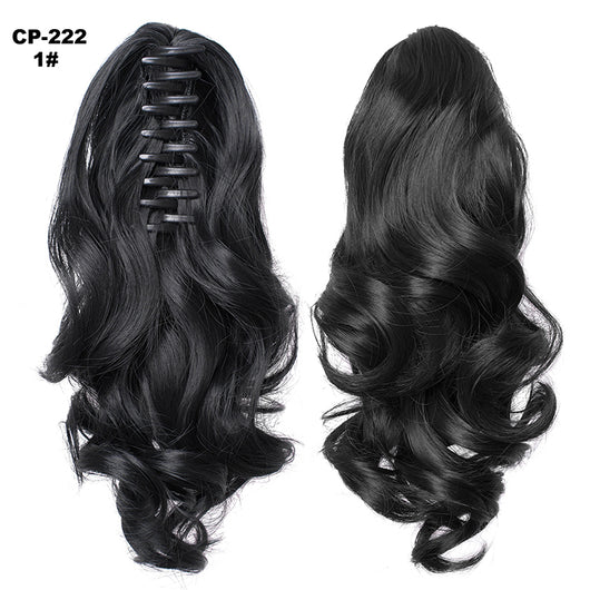 Extensión de Cabello Ondulado Largo con Clip - Peluca Postiza Gris Natural - Image 34
