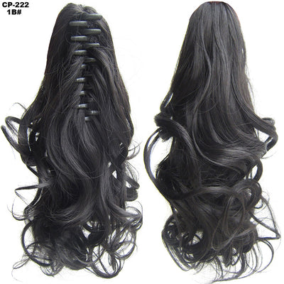Extensión de Cabello Ondulado Largo con Clip - Peluca Postiza Gris Natural - Image 35