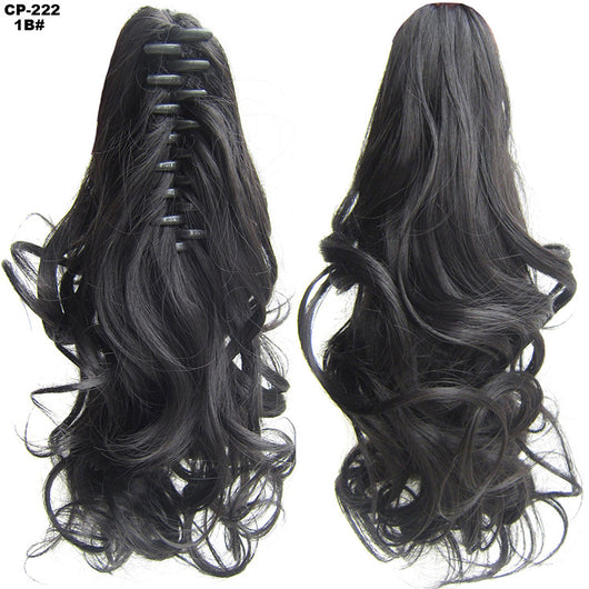 Extensión de Cabello Ondulado Largo con Clip - Peluca Postiza Gris Natural - Image 35