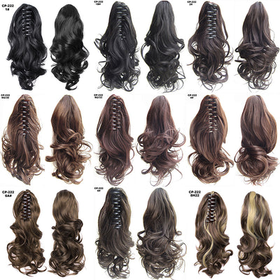 Extensión de Cabello Ondulado Largo con Clip - Peluca Postiza Gris Natural - Image 36