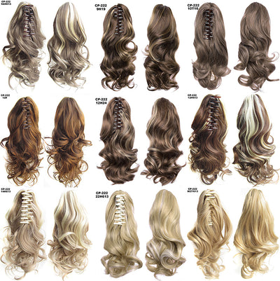 Extensión de Cabello Ondulado Largo con Clip - Peluca Postiza Gris Natural - Image 40