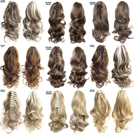 Extensión de Cabello Ondulado Largo con Clip - Peluca Postiza Gris Natural - Image 40