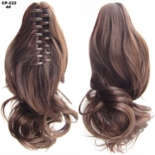 Extensión de Cabello Ondulado Largo con Clip - Peluca Postiza Gris Natural - Image 44
