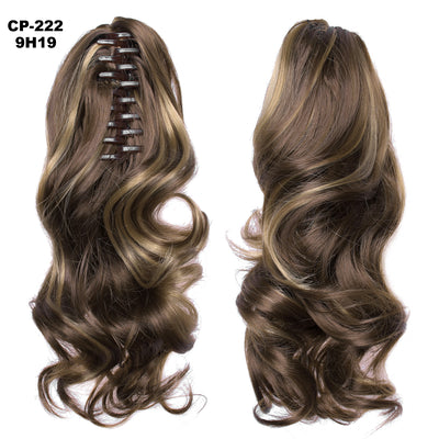 Extensión de Cabello Ondulado Largo con Clip - Peluca Postiza Gris Natural - Image 50