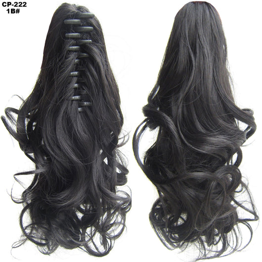 Extensión de Cabello Ondulado Largo con Clip - Peluca Postiza Gris Natural - Image 51
