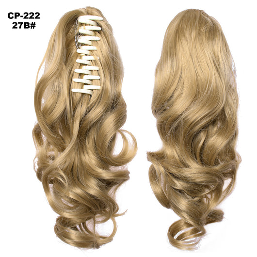 Extensión de Cabello Ondulado Largo con Clip - Peluca Postiza Gris Natural - Image 56