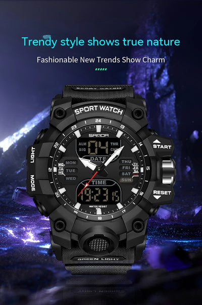 Reloj Despertador Multifuncional con Luz Verde y Sensor Fotoeléctrico - Resistente al Agua y Golpes - Image 38