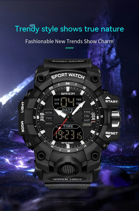 Reloj Despertador Multifuncional con Luz Verde y Sensor Fotoeléctrico - Resistente al Agua y Golpes - Image 38