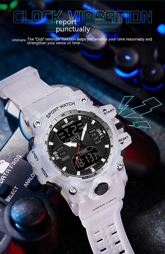 Reloj Despertador Multifuncional con Luz Verde y Sensor Fotoeléctrico - Resistente al Agua y Golpes - Image 42